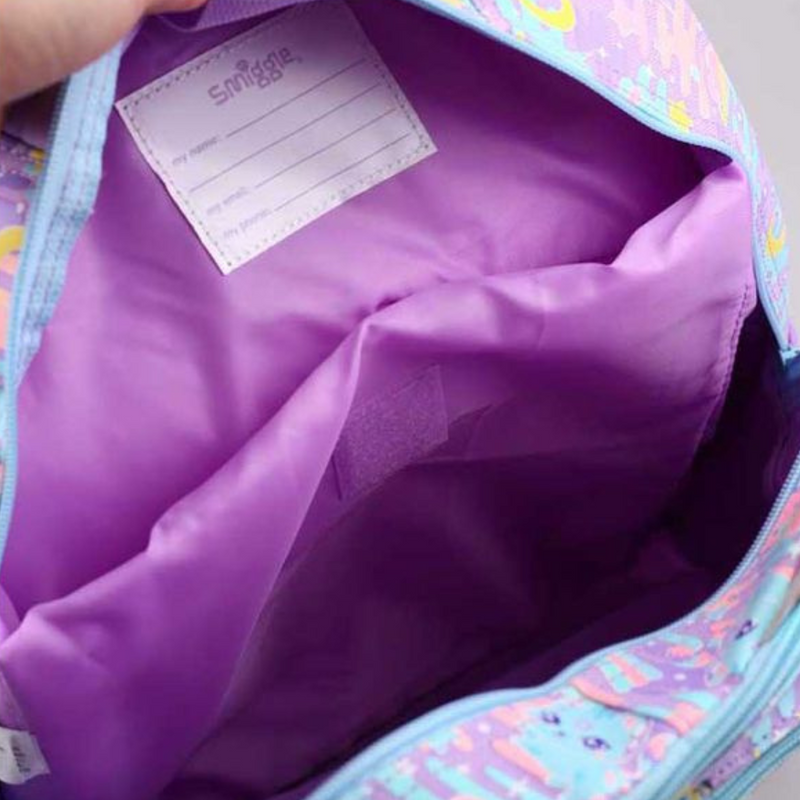 Far Away Backpack | Cat Print - Smiggle 17.8L, 3 Zipped Compartments 🎒