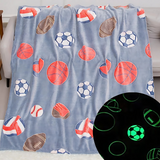 Glow in The Dark Blue Ball Blanket for Kids, Teenagers & Adults – Super Soft & Cozy, All Seasons Double Bed Blanket (200 x 230 cm, 78 x 90 Inches) blanket_381