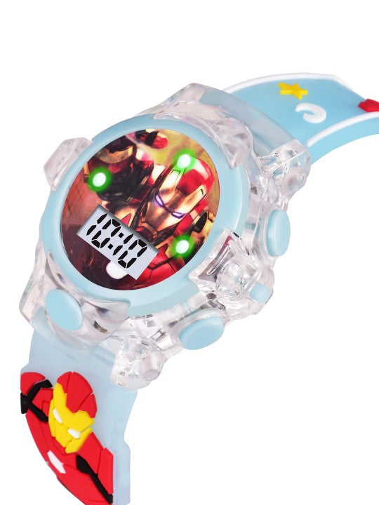 Boys Printed Dial & Straps Digital Watch Ironman SkyBlue