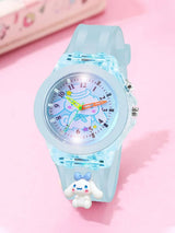 Girls Printed Dial & Rubber Straps Analogue Watch Blue Cinnamoroll Kids