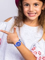 Kids Printed Dial & Blue Silicon Strap Analogue Watch - LED Blue Doremon