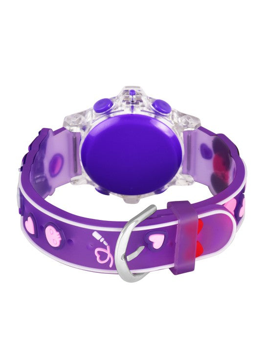 Girls Printed Dial & Straps Analogue Watch Kuromi Purple