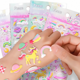 3D Puffy Unicorn Themed Stickers for Kids