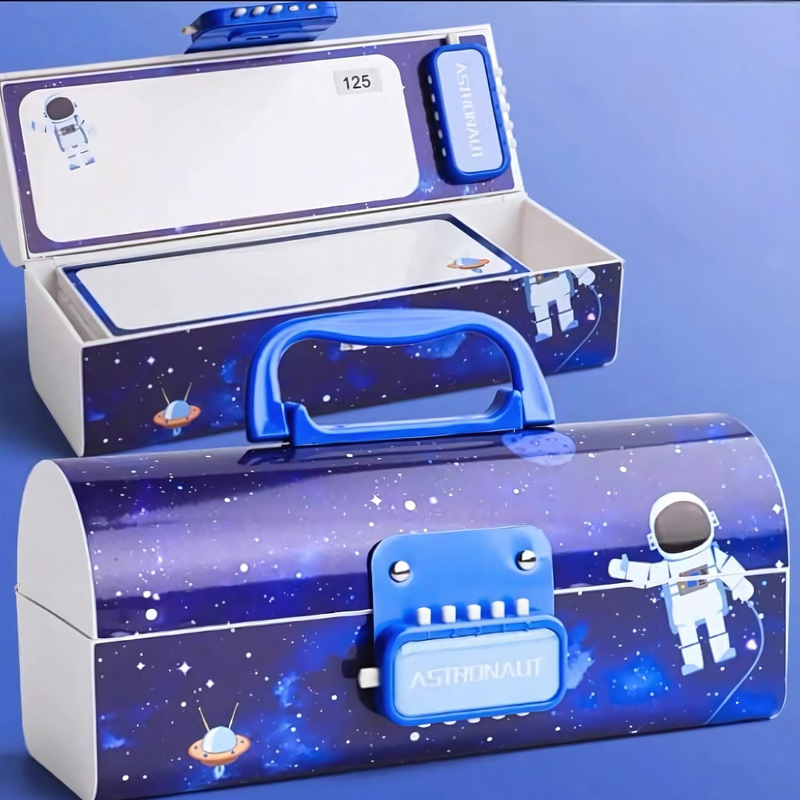 Suitcase Style Password Lock Pencil Case for Kids