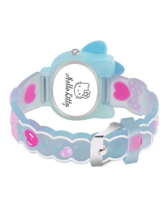 Girls Printed Dial & Straps Analogue Watch SkyBlue Kitty