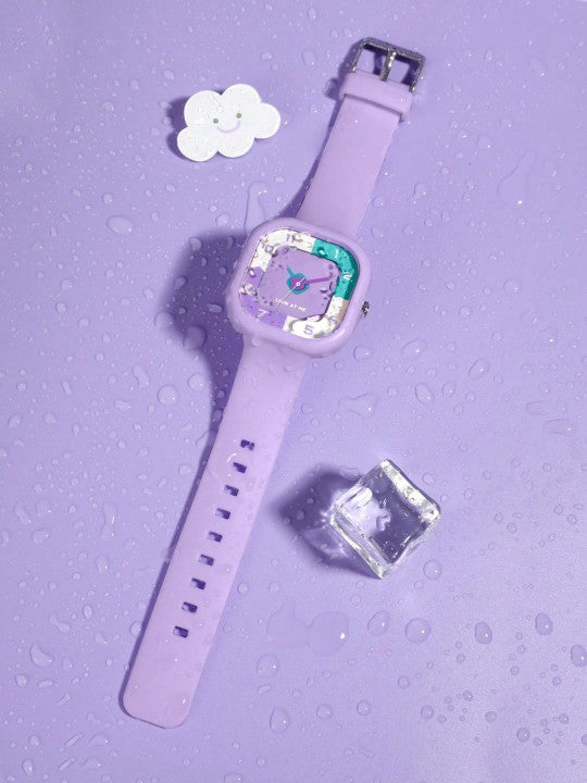 Unisex Kids Dial & Straps Analogue Watch Purple