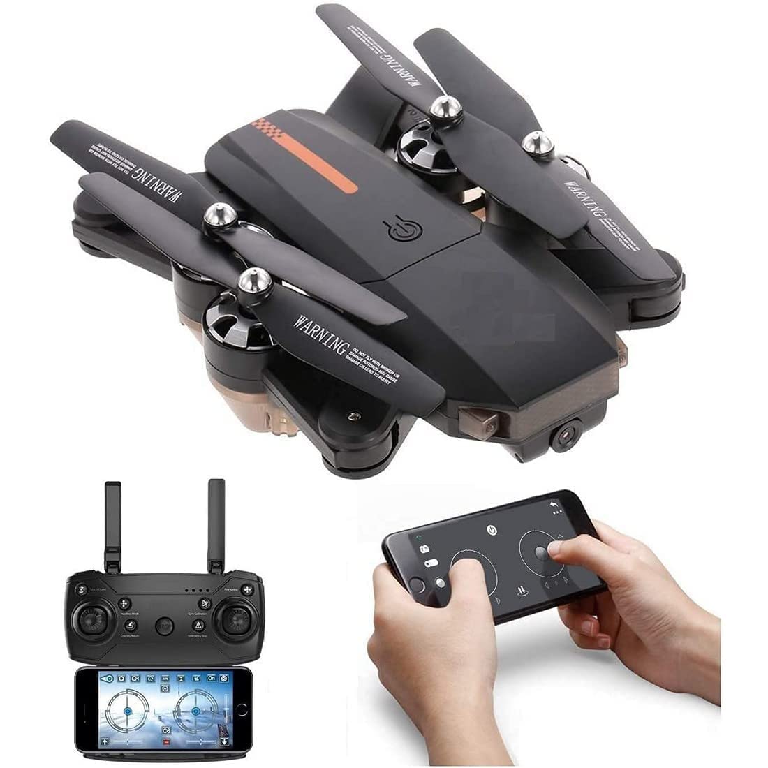 DRONE S Quadcopter with 3D Flips, Headless Mode, One-Key Return & Foldable Design | Remote Control Drone for Ages 14+