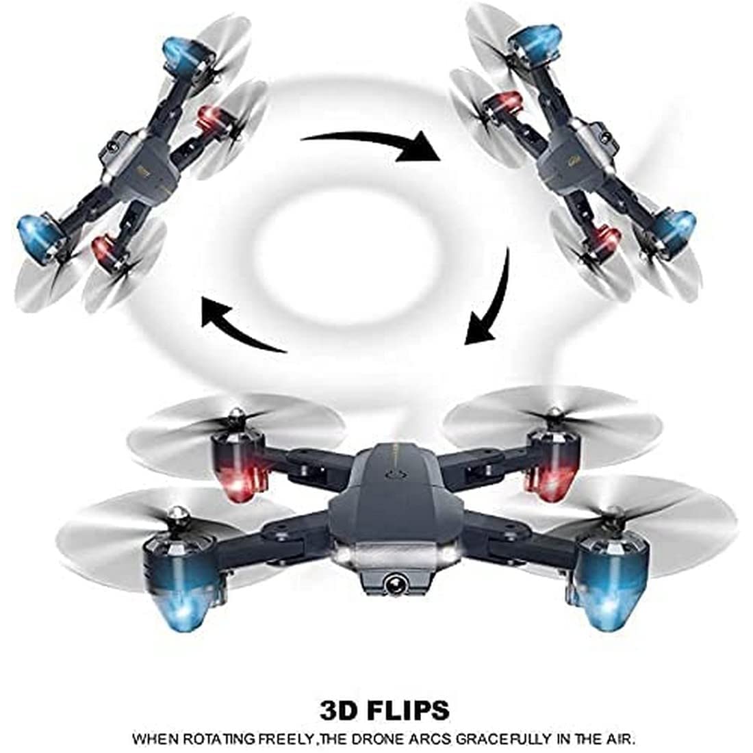 DRONE S Quadcopter with 3D Flips, Headless Mode, One-Key Return & Foldable Design | Remote Control Drone for Ages 14+