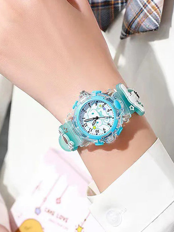 Girls Printed Dial & Straps Analogue Watch Cinna Blue