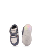 Kids' Blue Colourblocked LED Sneakers with Velcro Fastening