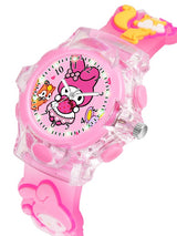 Girls Printed Dial & Straps Analogue Watch Melody Pink