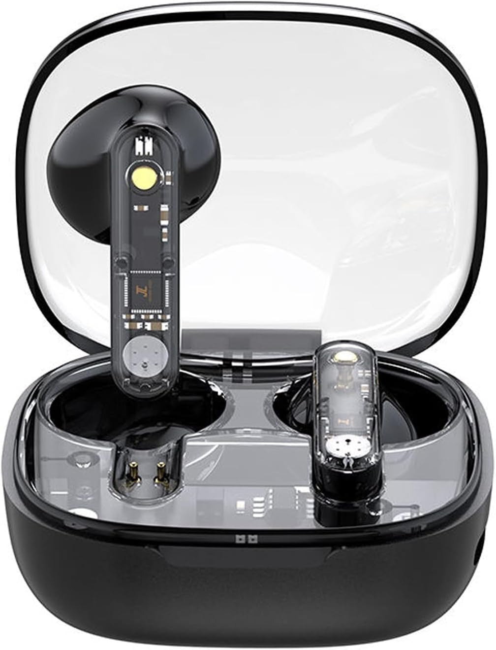 LY80 Wireless Bluetooth Earbuds | HiFi Stereo Sound, ENC Noise Cancellation, Fast Charging, IP7 Waterproof, Touch Control, Transparent Design with Mic