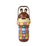Kids Premium 14oz Math Water Bottle with Silicone Spout - Leak-Proof, Insulated, and Educational