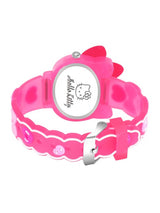 Girls Printed Dial & Straps Analogue Watch - DarkPink Kitty