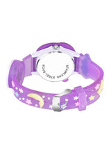 Girls Patterned Dial & Straps Analogue Watch Unicorn Purple