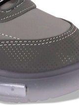 Kids' Grey LED Sneakers with Velcro Strap