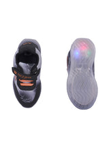 Kids' Black LED Sneakers with Velcro Fastening