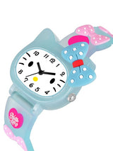 Girls Printed Dial & Straps Analogue Watch SkyBlue Kitty