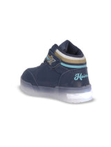Kids' Navy Blue LED Sneakers with Velcro Strap