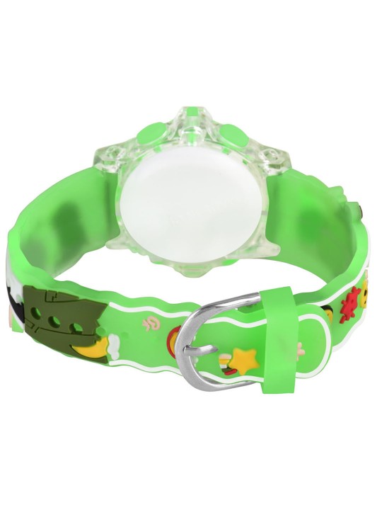 Boys Printed Dial & Silicon Strap Digital Watch - Ben10 Green