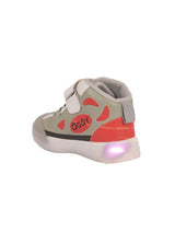 Kids' Grey LED Sneakers with Velcro Fastening