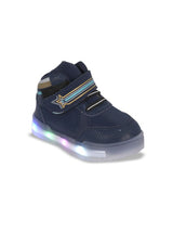Kids' Navy Blue LED Sneakers with Velcro Strap