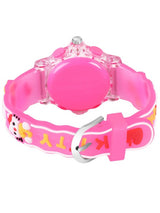 Girls Printed Dial & Pink Silicon Strap Analogue Watch - Kitty Pink