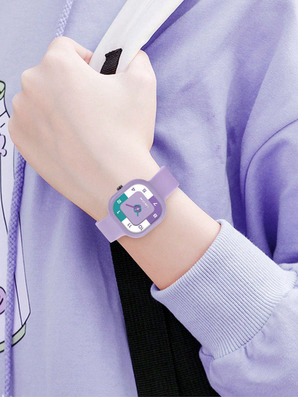 Unisex Kids Dial & Straps Analogue Watch Purple