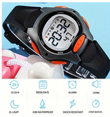 Unisex Kids Dial & Straps Digital Multi-Function Watch – Black Rubber Strap