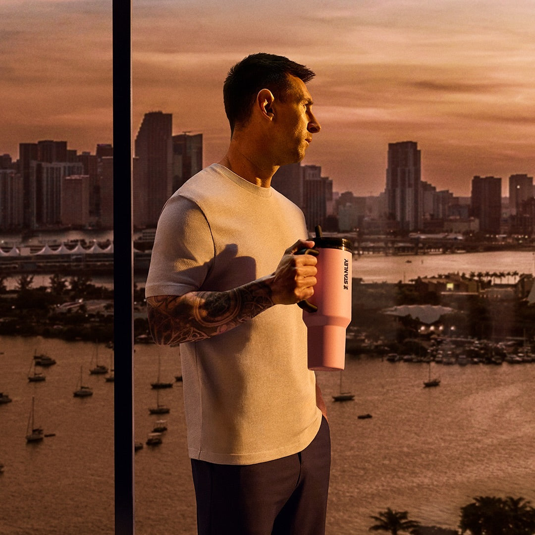 Messi x Stanley Quencher ProTour Flip Straw Tumbler | 40 OZ - Messi GOAT Pink