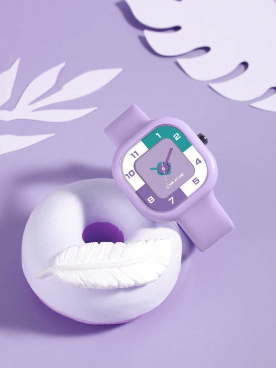 Unisex Kids Dial & Straps Analogue Watch Purple