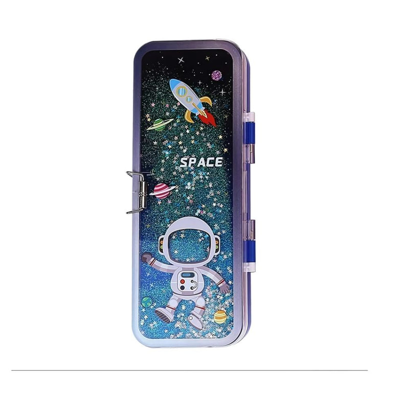 Kids Pencil Box with Lock | Cute Cartoon Design | Multi-Compartment Stationery Organizer for School Boys & Girls (Mermaid / Unicorn / Space Variants)