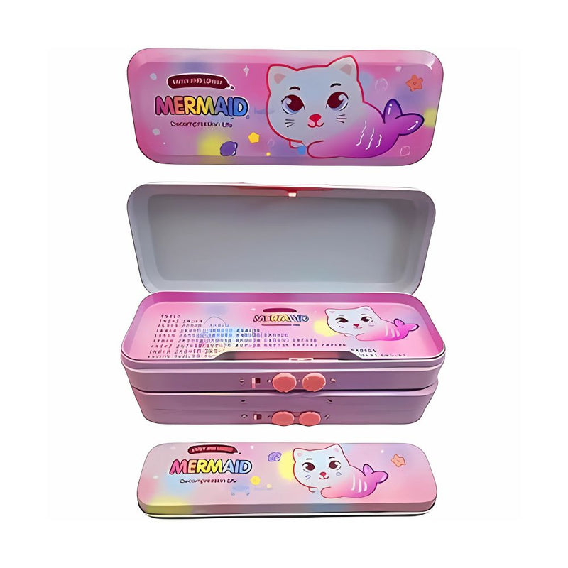 Cartoon Themed Kids Pencil Box – Elephant | Mermaid Cat | Dinosaur