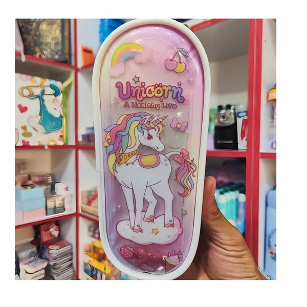 Colorful Kids Pencil Box with Cartoon Designs – Mermaid & Unicorn