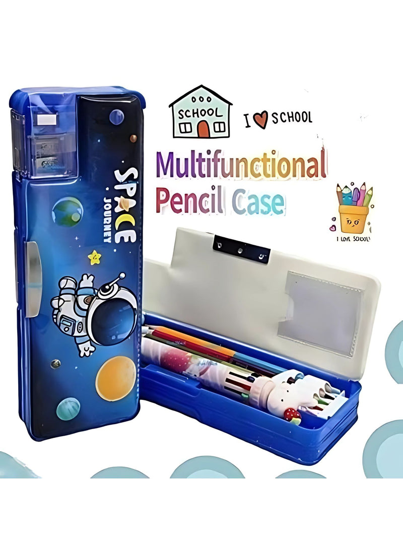 Multifunctional Magnetic Pencil Box with Sharpener for Kids – Space, Dinosaur & Unicorn Designs