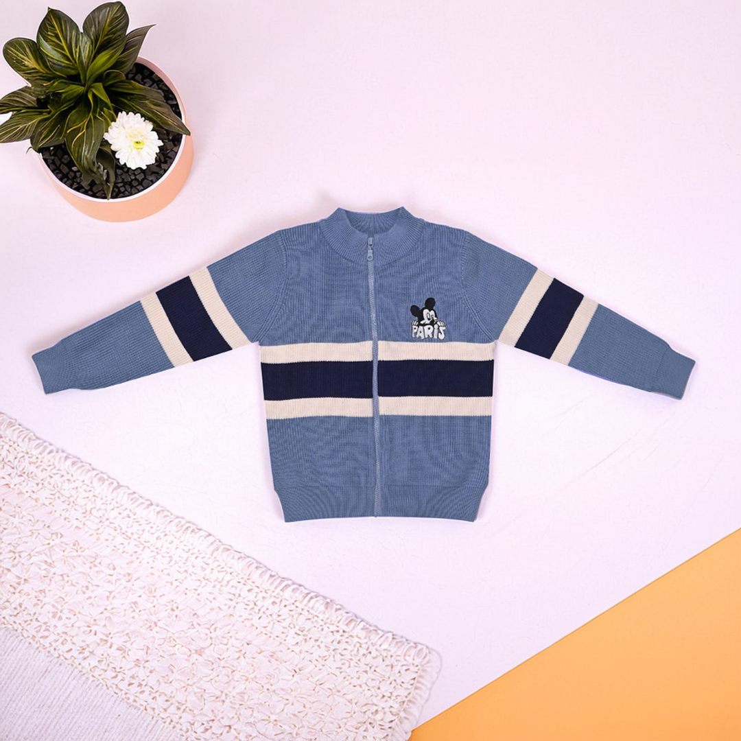 Kids' Full-Zip Winter Jacket - Sky Blue