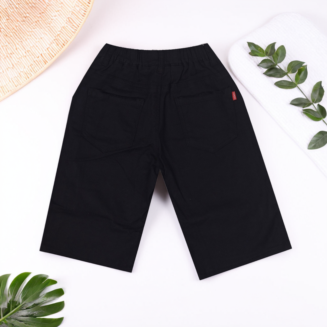 Kids' Distressed Black Shorts – Trendy & Comfortable
