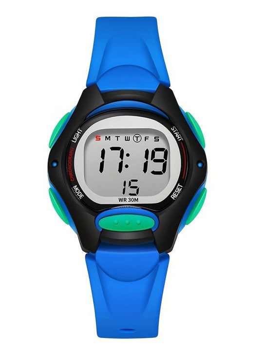 Unisex Kids Dial & Straps Digital Multi-Function Watch - Blue