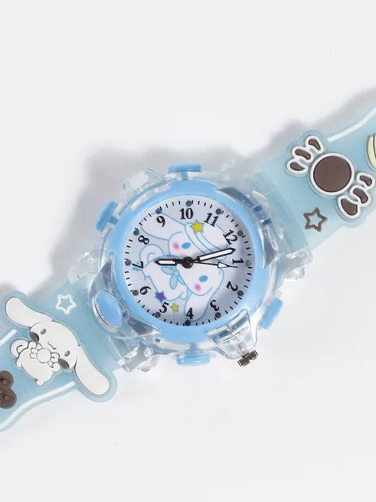 Girls Printed Dial & Straps Analogue Watch Cinna Blue