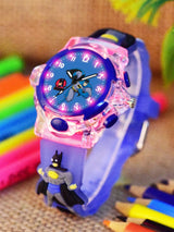 Boys Printed Dial & Straps Analogue Watch Batman Blue