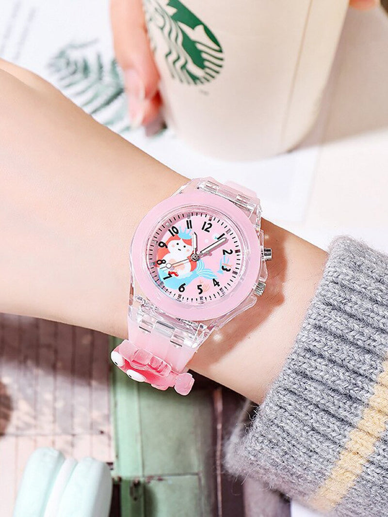 Printed Dial & Straps Scratch Resistant Analogue Watch LED Unicorn