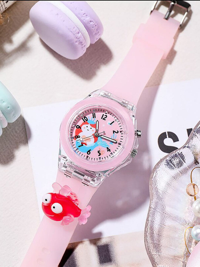 Printed Dial & Straps Scratch Resistant Analogue Watch LED Fish