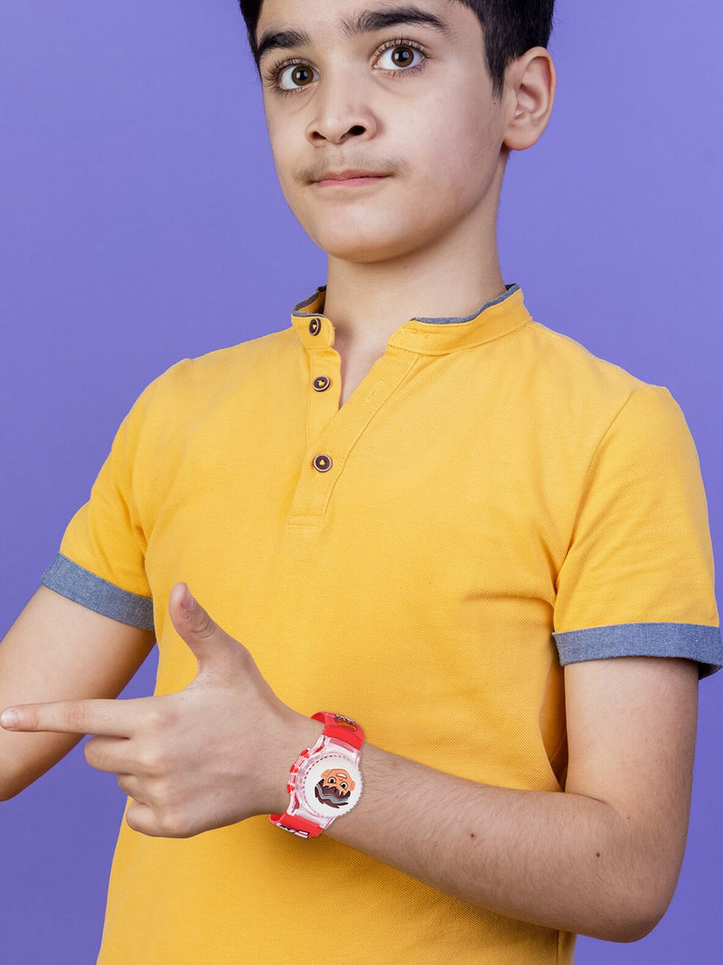 Kids Printed Multi-Function Digital Watch - Red