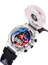 Kids Printed Multi-Function Digital Watch Black Captain