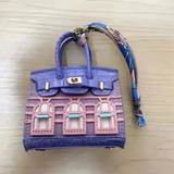Mini House Design Leather Pouch – AirPods Case, Key Organizer & Mini Beauty Wallet