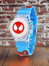 Kids Dial & Straps Analogue Multi Function Watch Spiderman Sky Blue