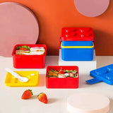 Lego Double Layer Decker Lunch Box | Blue Color-1500ml | Stackable, Leak-Proof Bento for Kids & Travel