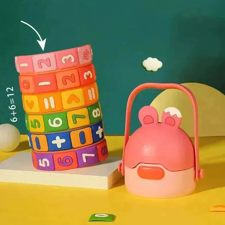 Kids Premium 14oz Math Water Bottle with Silicone Spout - Leak-Proof, Insulated, and Educational