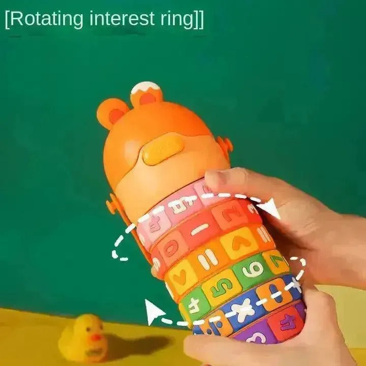 Kids Premium 14oz Math Water Bottle with Silicone Spout - Leak-Proof, Insulated, and Educational