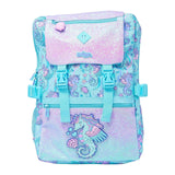 🧜‍♀️ Smiggle Foldover Backpack – Teal Glitter Seahorse Edition | 18" | 22L | Ages 3+